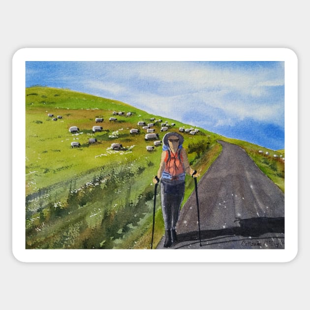 Pyrenees - Camino de Santiago Sticker by CatherineMcCoy